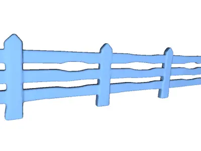 Wooden Fence 10 3D print model