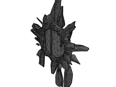 Feathered Tribal Wreath Headdress Low-poly 3D model