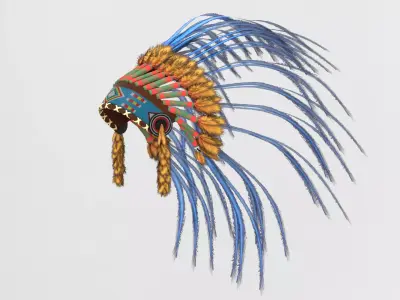 Feather headdress 3D model
