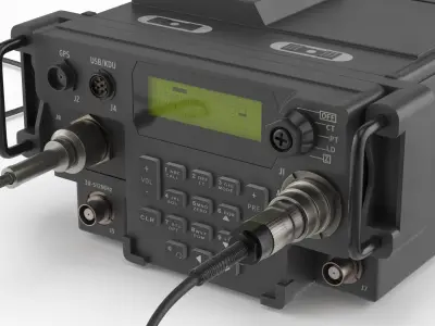  Portable Tactical Transceiver with Circular Polarized Antenna 