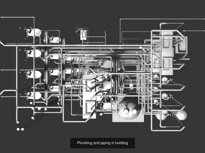 Building system and piping 3D Model Pack