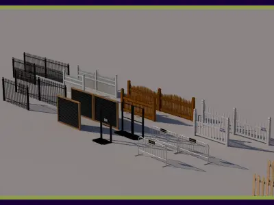 Fence Collection 3D model
