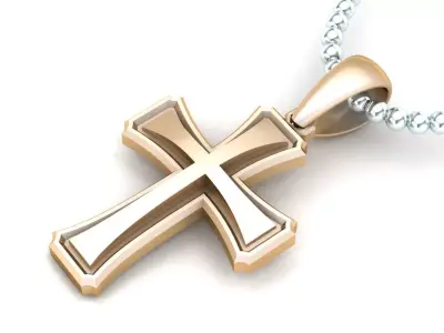 Light Gold Cross New Design  CP 46 3D print model