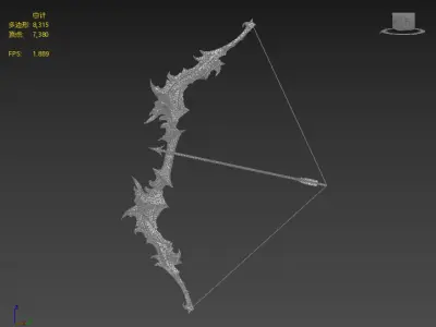 The Bow of Death for the Next Generation Low-poly 3D model