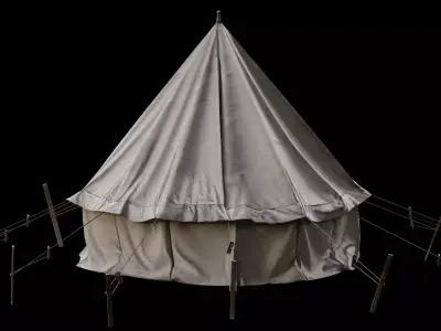 Medieval Tent 06 Low-poly 3D model