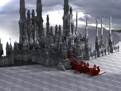 Cyber Eclipse Tower fortress  3D model