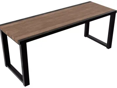 Park Bench 07 Low-poly 3D model