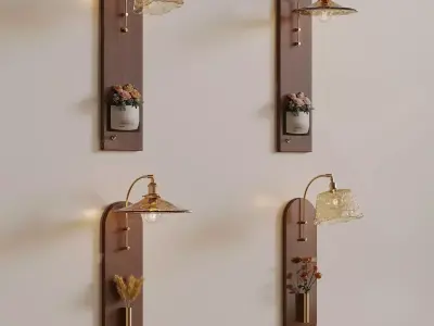  3DS MAX Wall Light 3D 007 3D model
