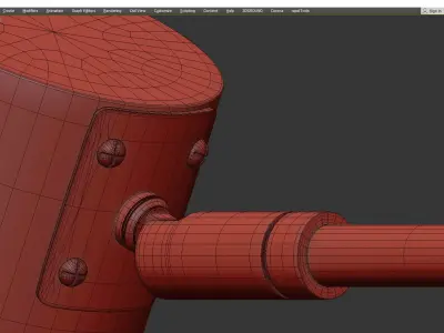 VALLBO SCONCE Low-poly 3D model