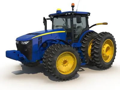 Tractor Generic 4 Rigged 3D model