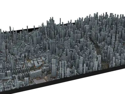 City of Sao Paulo Low-poly 3D model