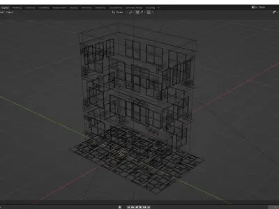 3 Floors Apartment Free low-poly 3D model