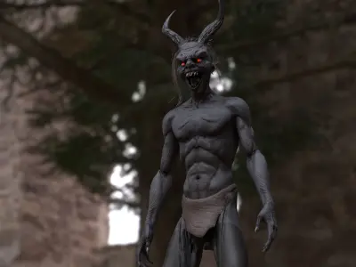 KRAMPUS  Low-poly 3D model