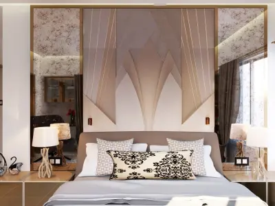 BEDROOM modern design in chennai 3D model