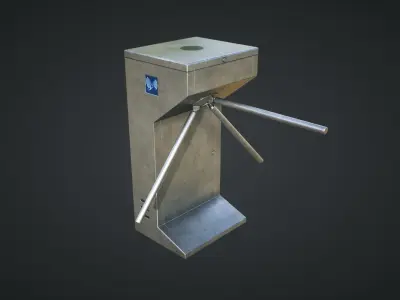 Inteligent Security Gates Pack Low-poly 3D model