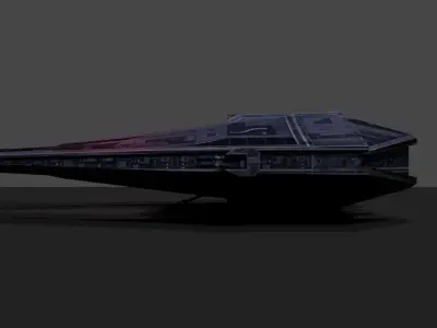 Ship - Sith Fury Low-poly 3D model