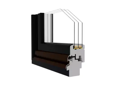 Free 3D model window with frame Free 3D model