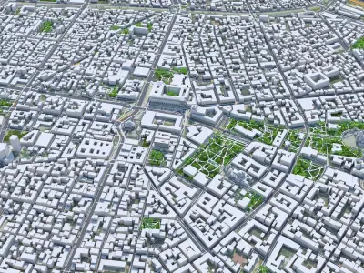 Sofia Downtown Bulgaria Low-poly 3D model