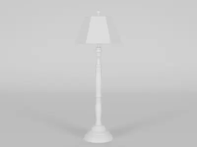 Wooden Floor Lamp 3D model