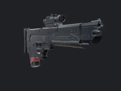 Sci-fi gun 3D model