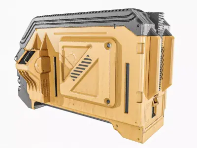 Sci fi Server Low-poly 3D model