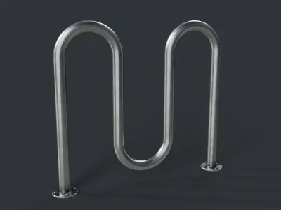 Bike Rack 15 PBR Game Ready Low-poly 3D model