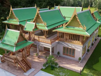 3d model thaihouse group 9 Low-poly 3D model