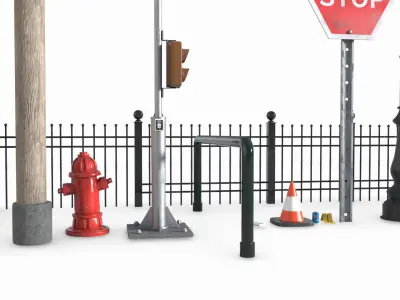 Street Elements 3D model