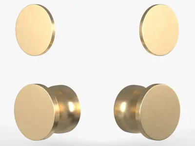 Tumalo Knob - Brass Cylinder Round Deadbolt 3D model