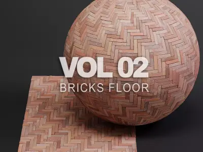 Bricks vol02 Floor 8K Seamless PBR Materials Texture