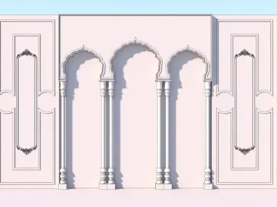 Heera mandi wall panel 3D model