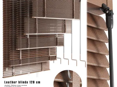 Leather blinds 120 cm Low-poly 3D model