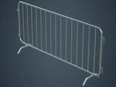 Crowd Barrier 2A Low-poly 3D model