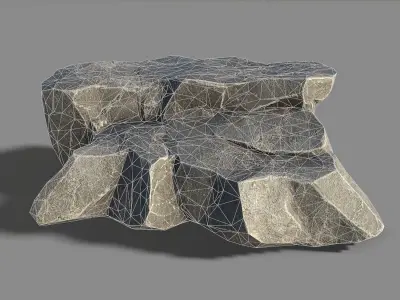 Mountain Rock 01 Low-poly 3D model purchase