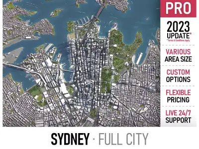 Sydney Low-poly 3D model