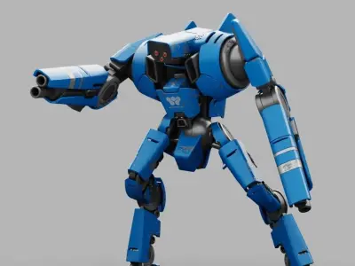 BATTLE DROID DOMIAN rigged character 3D model