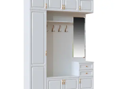 Furniture set wardrobe with doors and drawers 3D model
