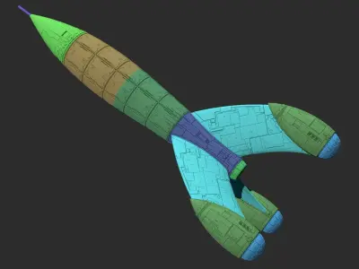  The red rocket from The Adventures of Tintin  3D print model