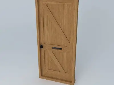 Doors wooden door Free 3D model