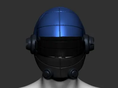 High quality scifi helmet high poly sculpt 3d printable ver 2 3D model