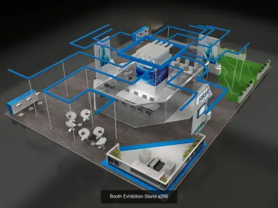 Booth Exhibition Stand G29 3D Model Pack