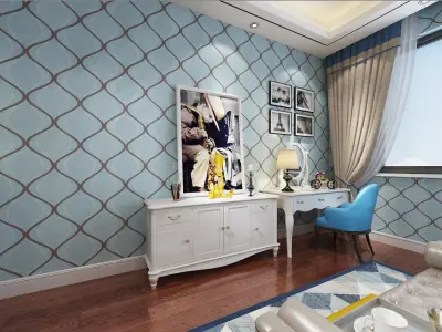 Modern European bedroom ChildrenVray 3Dmax model-N08 3D model