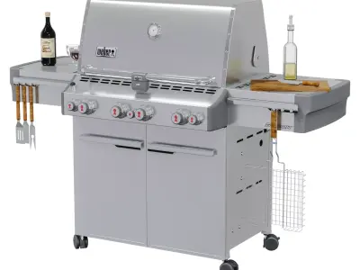 Weber Summit S-470 gas grill 3D model