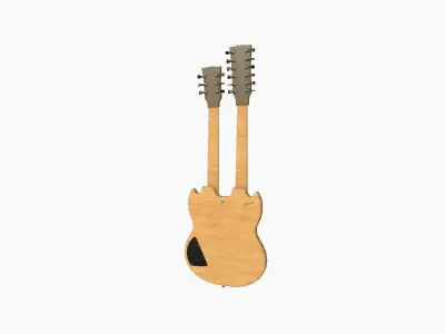 Electric Guitar E09 Light Wood - Music Instrument Design Low-poly 3D model