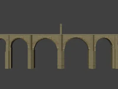 Roman Stone Bridge 3D model