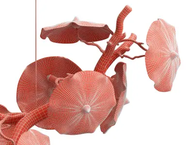 Nenufar horizantal chandelier 3D model