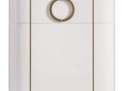 Maddalena One Door Nightstand Console By Luxdeco Collection 3D model