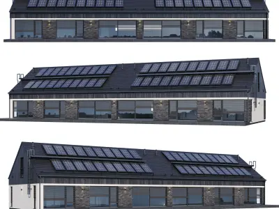 Duplex with floor plans 3D model