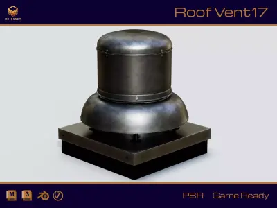 Roof Vent 17 Low-poly 3D model