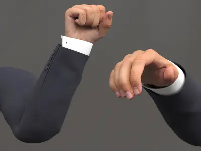  Male Arm Power Fist Animated Rigged for Maya 